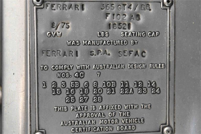 1975 FERRARI 365 MANUAL 2D COUPE