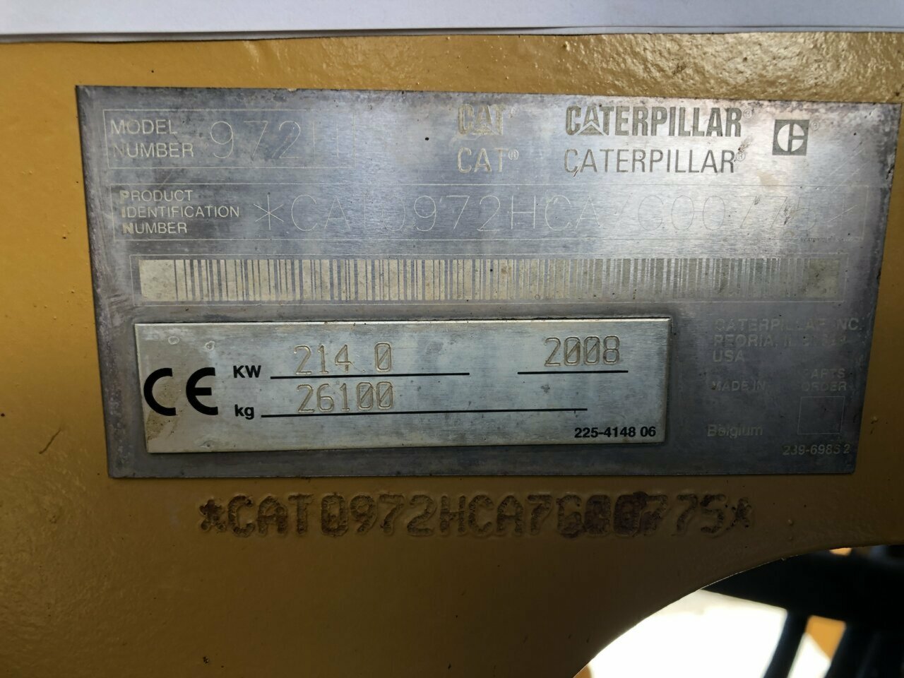 2008 CATERPILLAR 972H EXCAVATOR