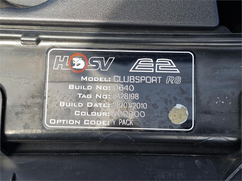 2010 HOLDEN SPECIAL VEHICLES CLUBSPORT E SERIES 2 R8 MANUAL SEDAN