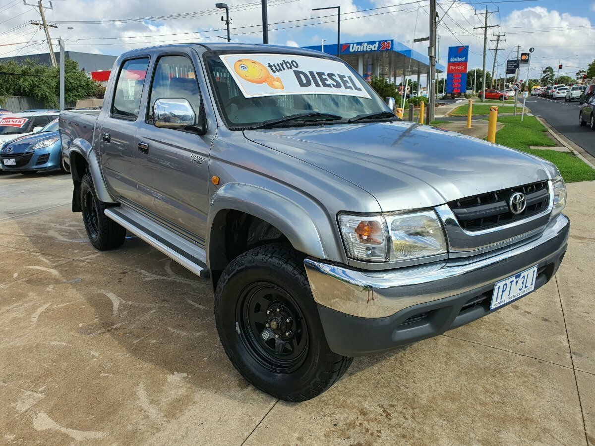 2004 TOYOTA HILUX KZN165R 5 SP MANUAL 4X4 4D DUAL CAB PICK-UP