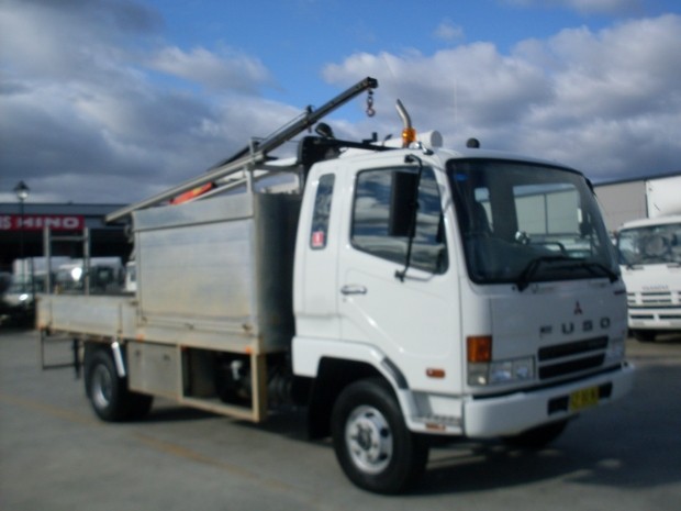 2007 MITSUBISHI FK617 FUSO TABLE TOP CRANE TRUCK MANUAL SERVICE BODY