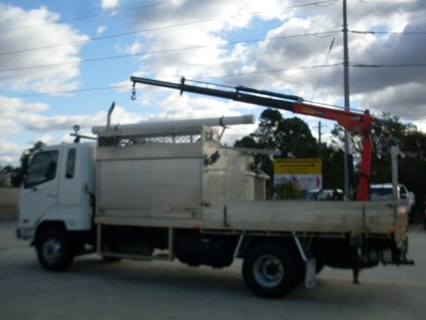 2007 MITSUBISHI FK617 FUSO TABLE TOP CRANE TRUCK MANUAL SERVICE BODY