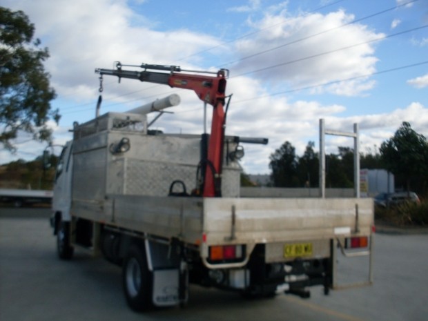 2007 MITSUBISHI FK617 FUSO TABLE TOP CRANE TRUCK MANUAL SERVICE BODY