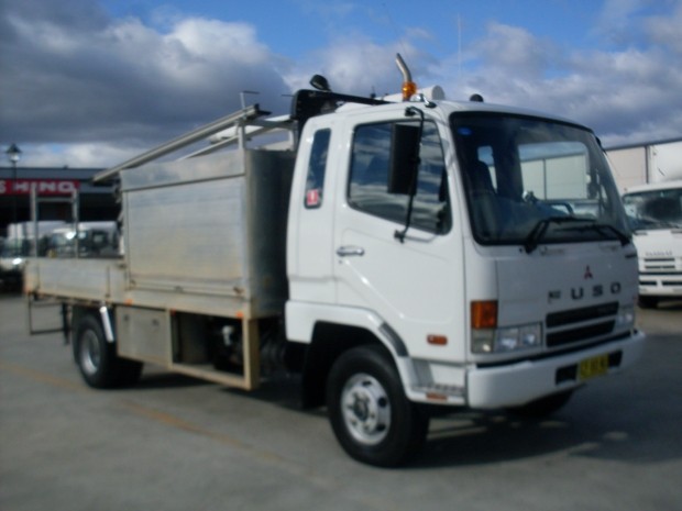 2007 MITSUBISHI FK617 FUSO TABLE TOP CRANE TRUCK MANUAL SERVICE BODY