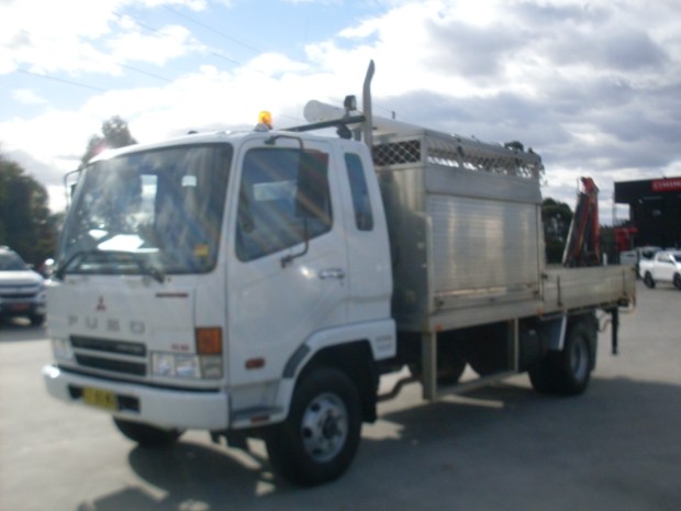 2007 MITSUBISHI FK617 FUSO TABLE TOP CRANE TRUCK MANUAL SERVICE BODY