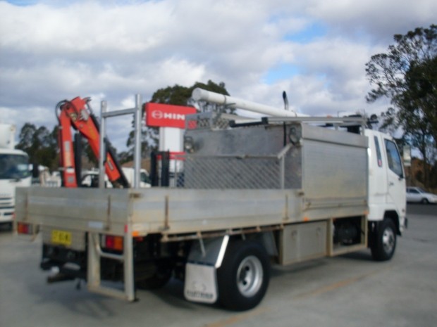 2007 MITSUBISHI FK617 FUSO TABLE TOP CRANE TRUCK MANUAL SERVICE BODY