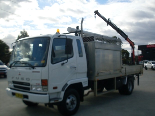2007 MITSUBISHI FK617 FUSO TABLE TOP CRANE TRUCK MANUAL SERVICE BODY