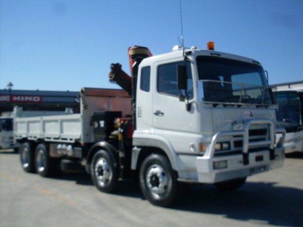 2008 MITSUBISHI FS TIPPER CRANE TRUCK MANUAL CRANE TRUCK