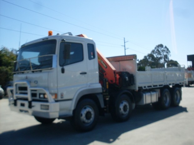 2008 MITSUBISHI FS TIPPER CRANE TRUCK MANUAL CRANE TRUCK
