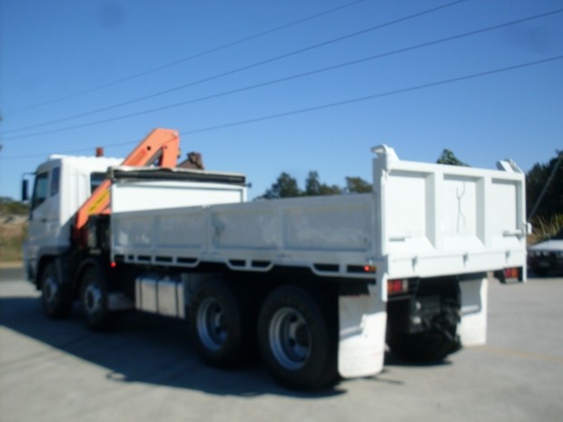 2008 MITSUBISHI FS TIPPER CRANE TRUCK MANUAL CRANE TRUCK