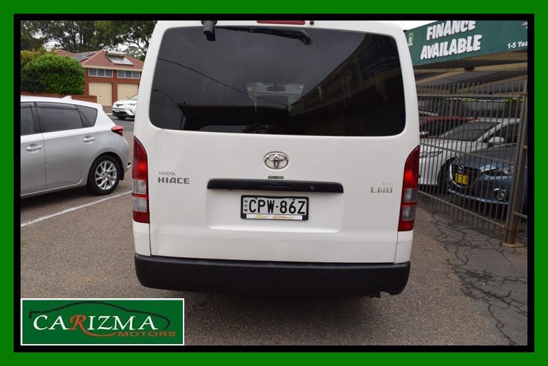 2013 TOYOTA HIACE KDH201R MY12 UPGRADE LWB 4 SP AUTOMATIC 4D VAN