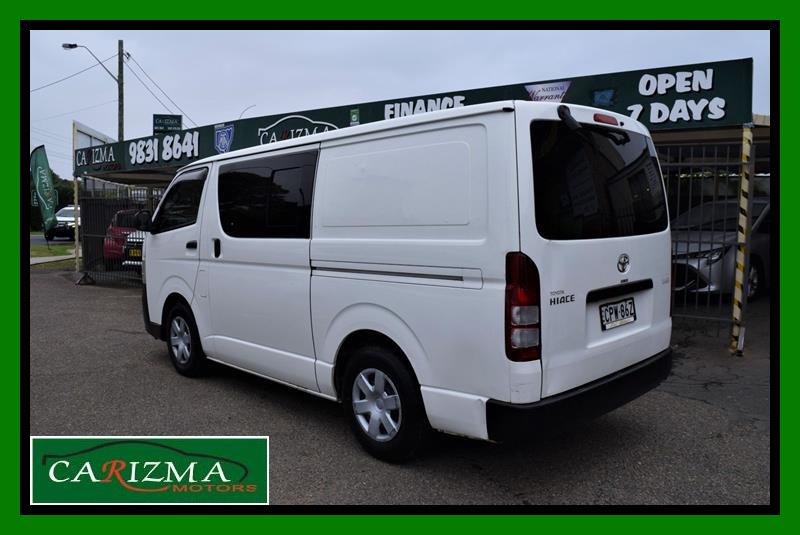 2013 TOYOTA HIACE KDH201R MY12 UPGRADE LWB 4 SP AUTOMATIC 4D VAN