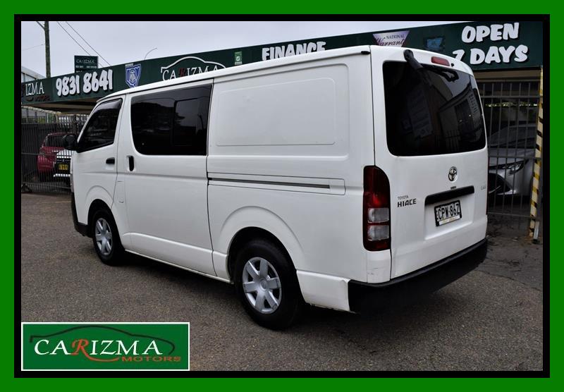 2013 TOYOTA HIACE KDH201R MY12 UPGRADE LWB 4 SP AUTOMATIC 4D VAN