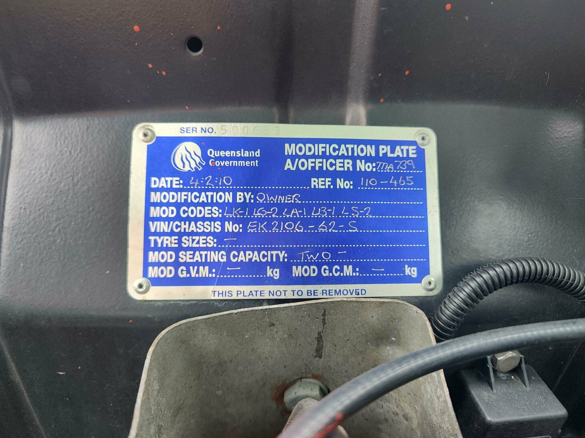 1962 HOLDEN EK 5 SP MANUAL UTILITY
