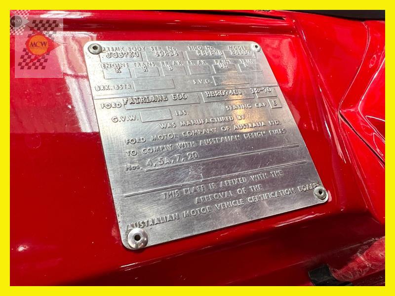 1970 FORD FAIRLANE ZD 500 3 SP AUTOMATIC 4D SEDAN
