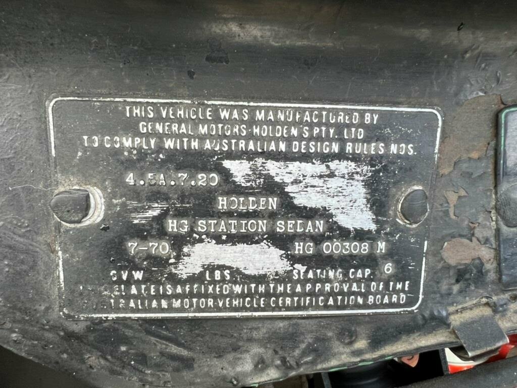 1970 HOLDEN KINGSWOOD HG PREMIER 3 SP MANUAL 4D WAGON