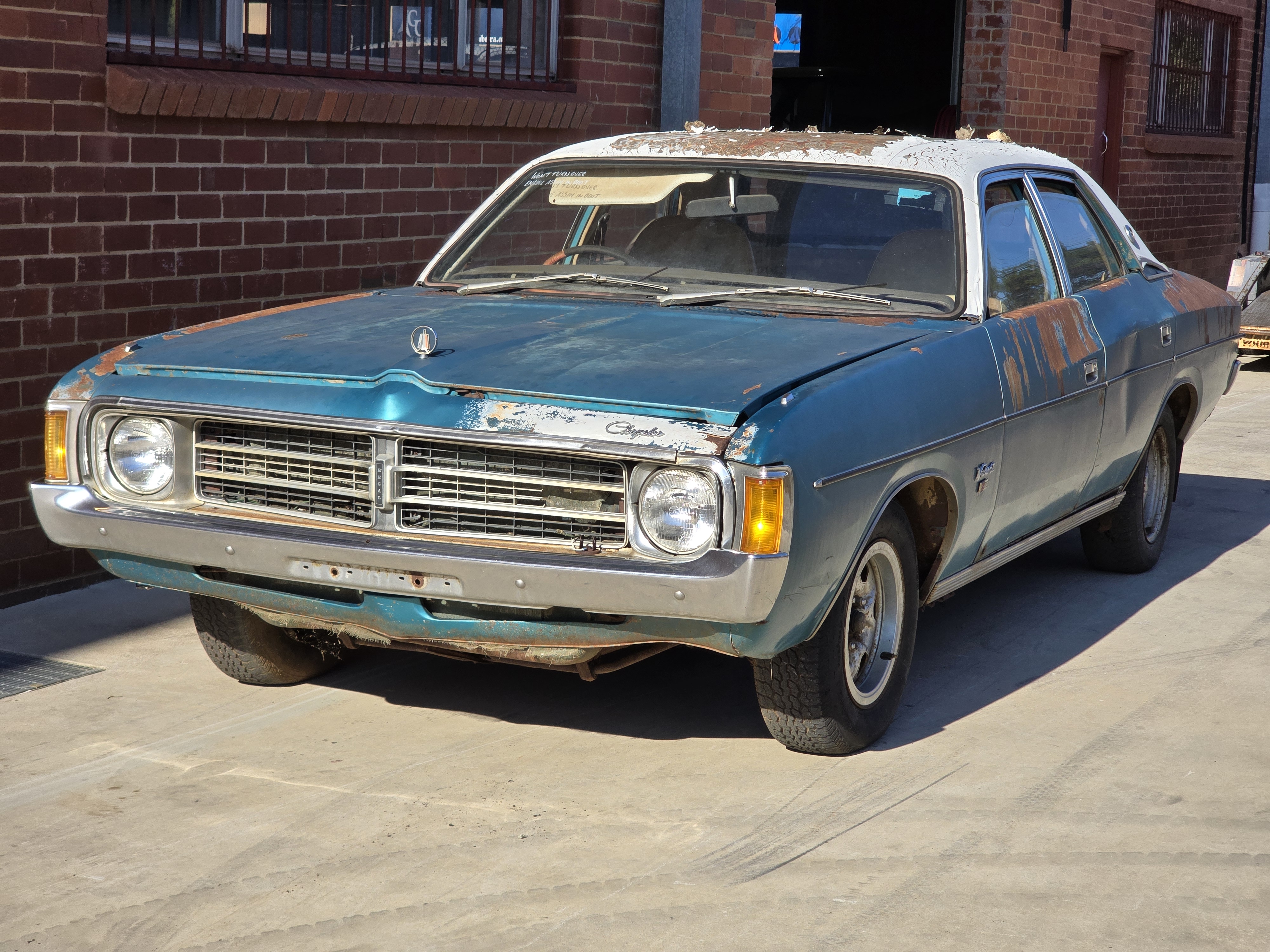 9/1976 CHRYSLER VALIANT VK REGAL 4D SEDAN CRYSTAL TURQUOISE V8 5.2L
