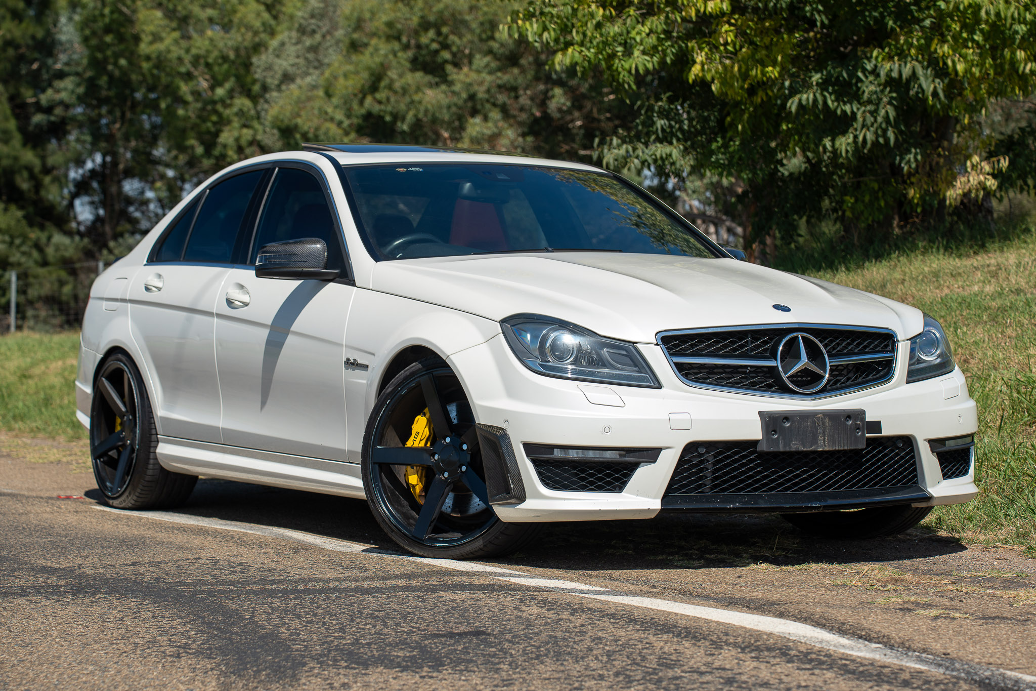 8/2012 MERCEDES BENZ C63 AMG W204 MY12 4D SEDAN DIAMOND WHITE BRIGHT METALLIC V8 6.3L