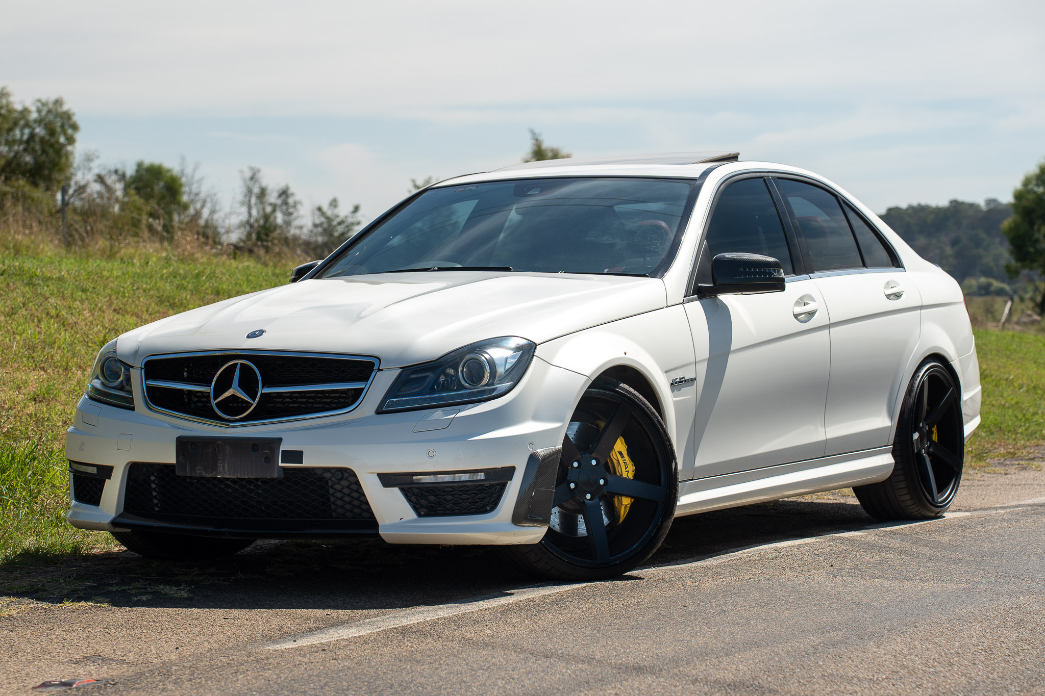 8/2012 MERCEDES BENZ C63 AMG W204 MY12 4D SEDAN DIAMOND WHITE BRIGHT METALLIC V8 6.3L