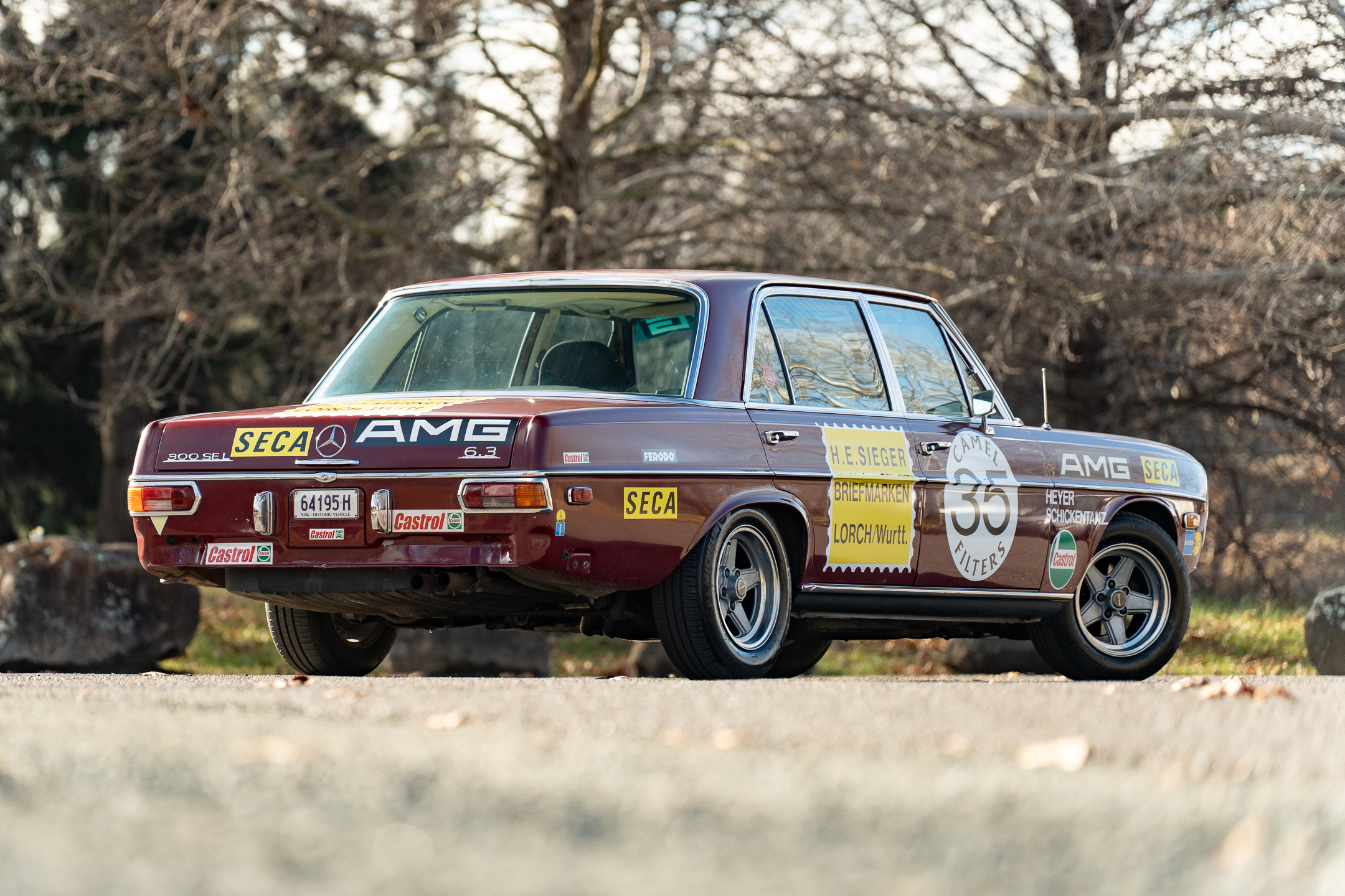 8/1970 MERCEDES BENZ 300 SEL 6.3 "RED PIG TRIBUTE" W109 4D SEDAN CRANBERRY V8 6.3L - IMPORT