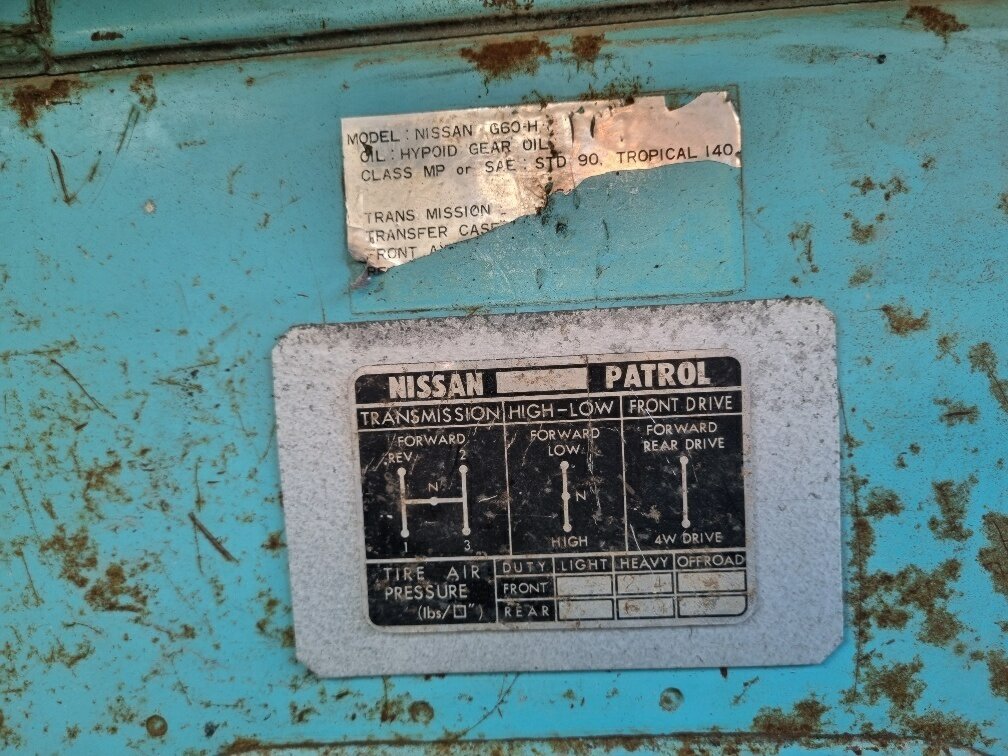 1968 NISSAN PATROL G60 4X4 MANUAL 2D WAGON