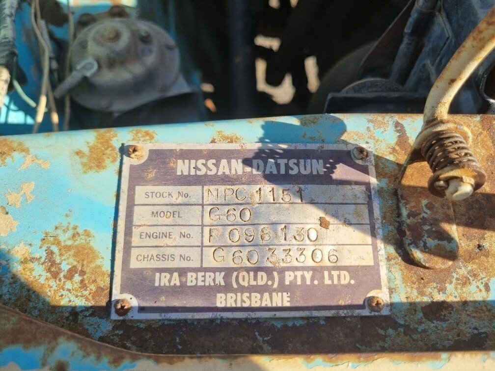1968 NISSAN PATROL G60 4X4 MANUAL 2D WAGON
