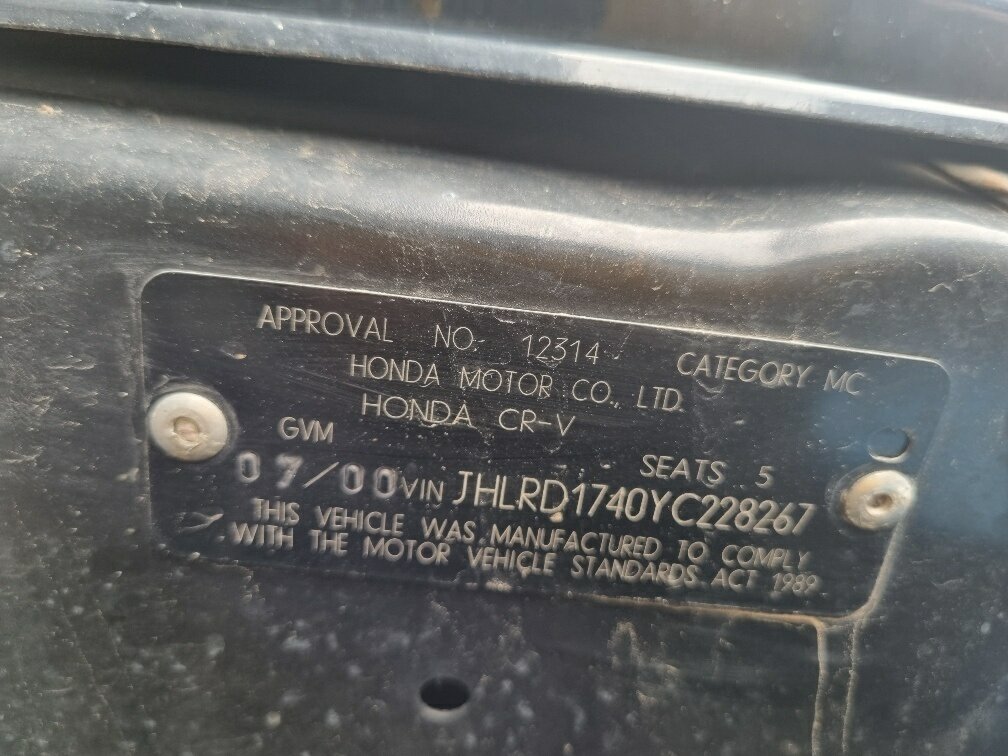 2000 HONDA CR-V MANUAL 4D WAGON