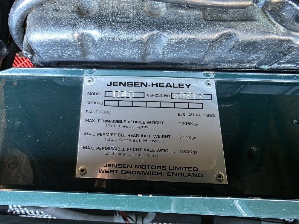 1975 JENSEN JENSEN HEALEY 5 SP MANUAL 2D ROADSTER