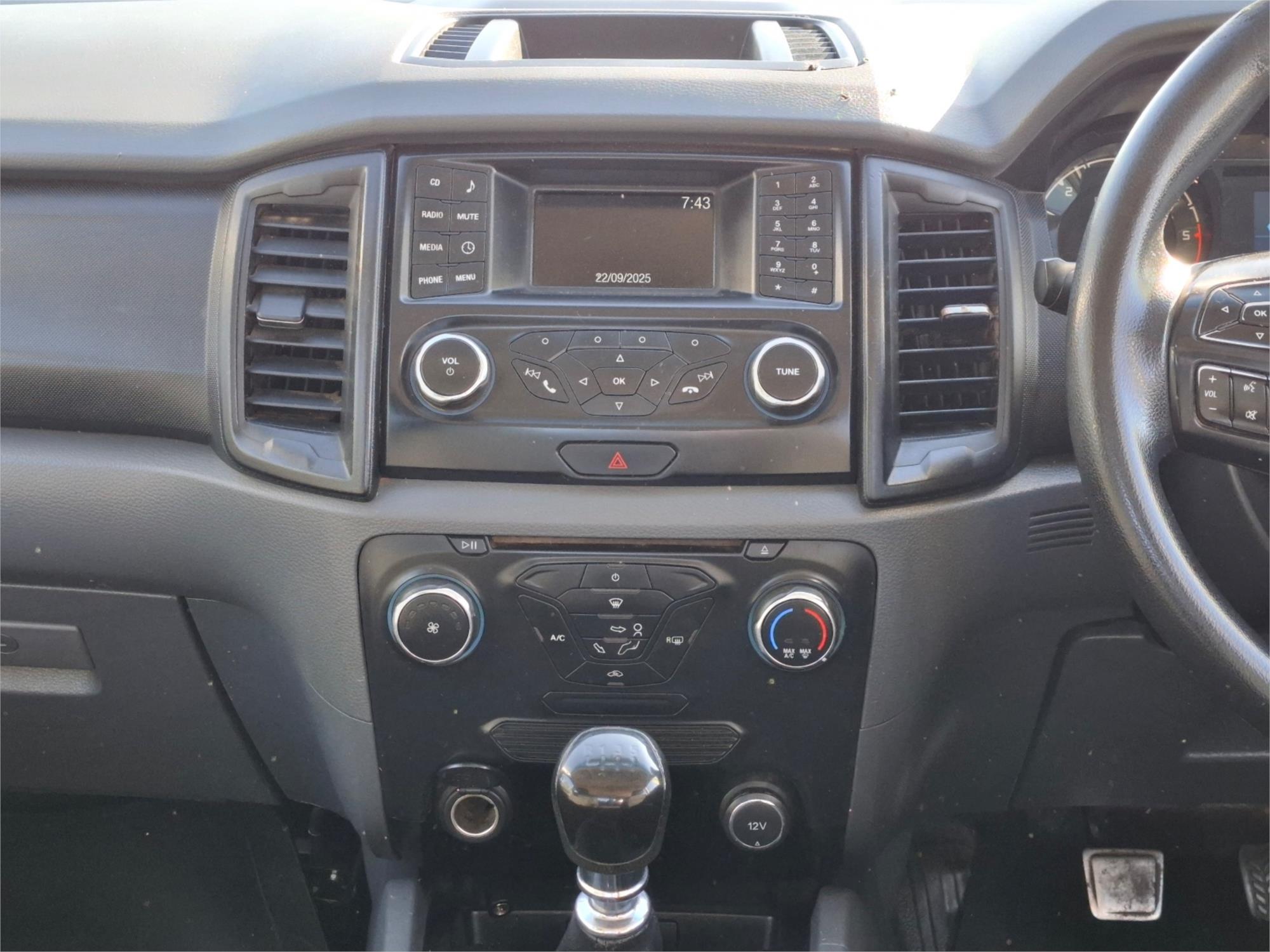 2016 FORD RANGER PX MKII XL MAN 6SP, 4X4 SUPER CAB CHASSIS
