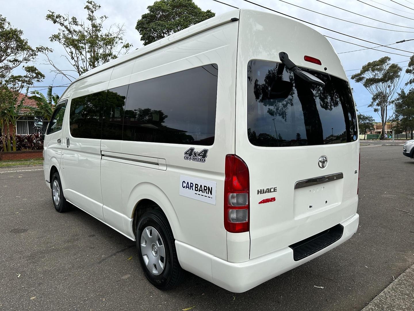 2011 TOYOTA HIACE COMMUTER GL GRAND CABIN SUPER LWB AUTO 4WD VAN