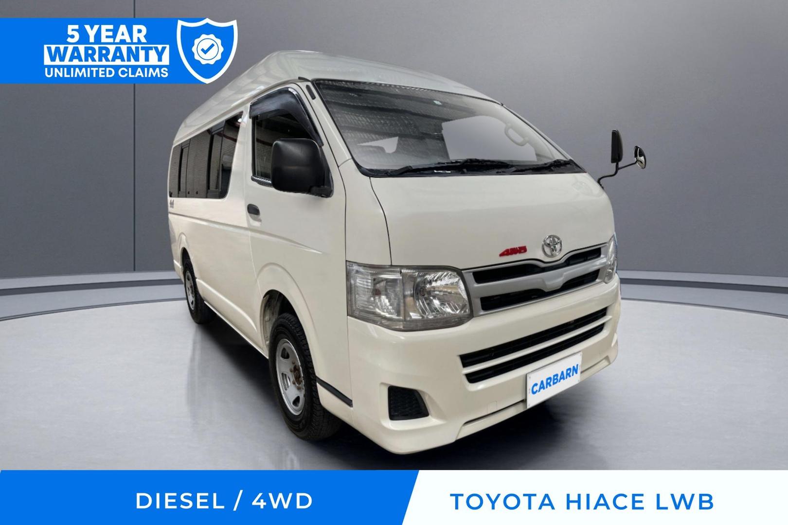 2012 TOYOTA HIACE DX LWB AUTO 4WD VAN