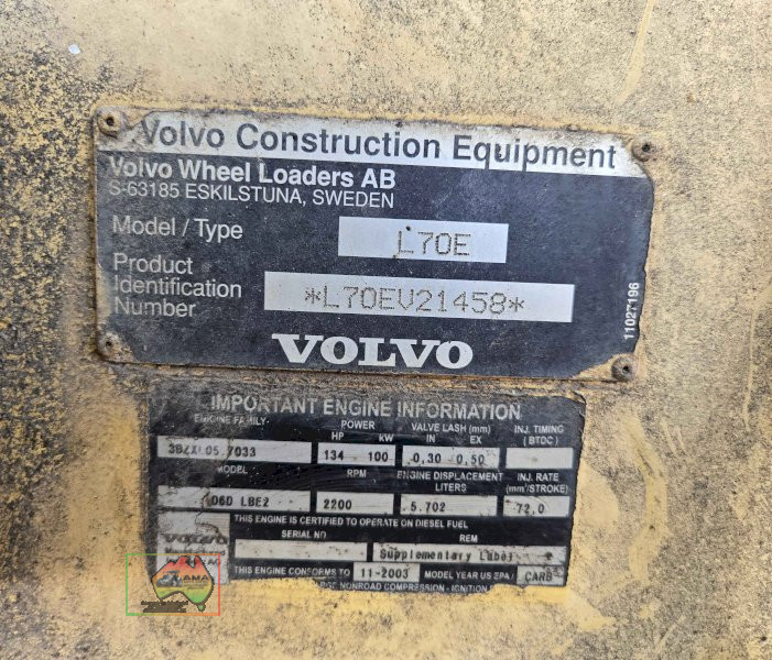 2003 VOLVO WHEEL LOADER