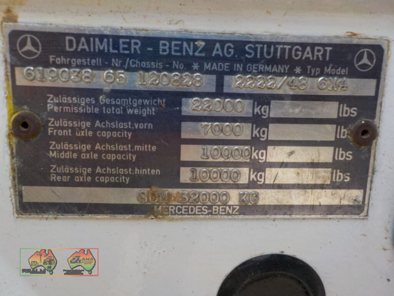 1985 MERCEDES-BENZ 2222/48 12 SP AUTOMATED MANUAL TIPPER
