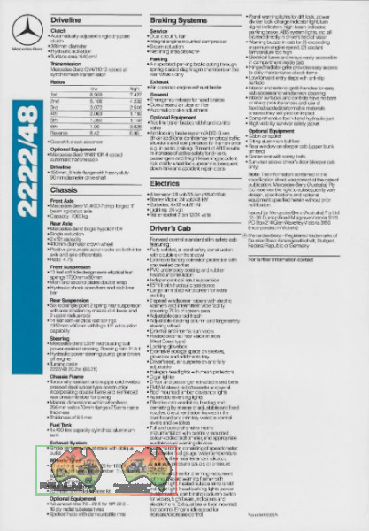1985 MERCEDES-BENZ 2222/48 12 SP AUTOMATED MANUAL TIPPER
