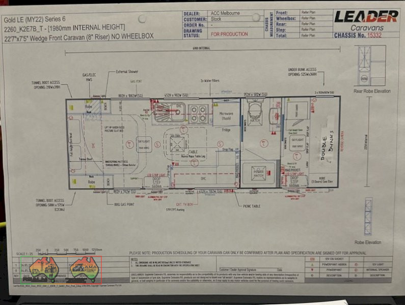 2022 LEADER GOLD 22ft 7 CARAVAN