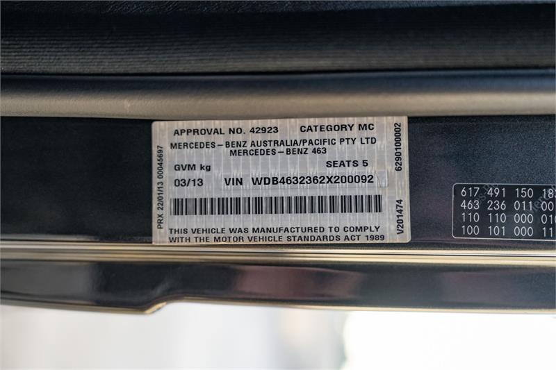 2013 MERCEDES-BENZ G-CLASS W463 G500 7 SP SPORTS AUTOMATIC 5D WAGON