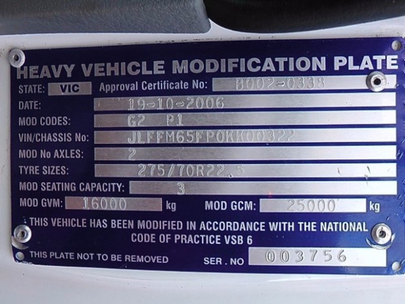 2006 MITSUBISHI FM 10.0 Fighter Fuso Fighter FM65FP FM 10.0 Fighter Truck