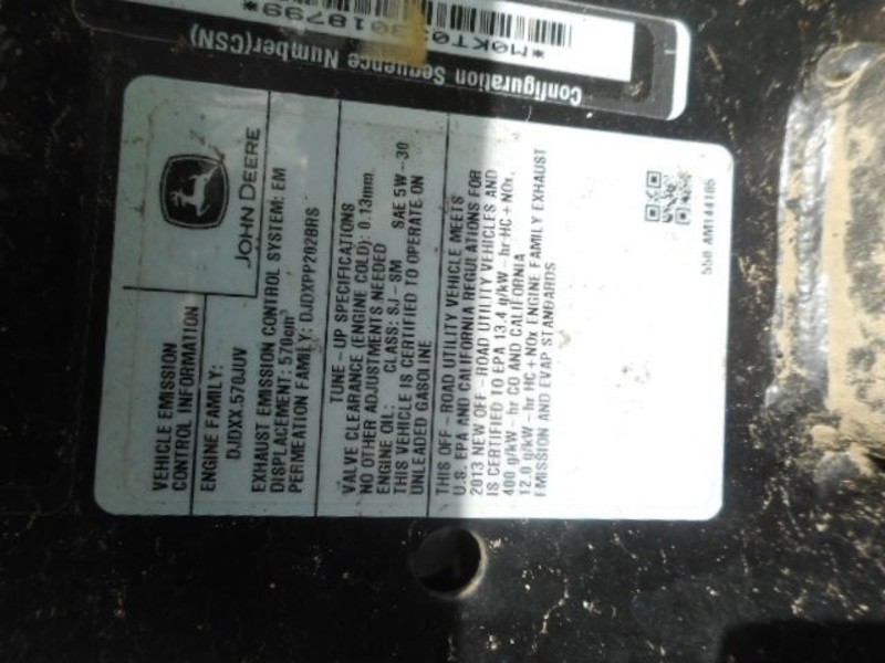 2012 JOHN DEERE GATOR XUV550 GATOR XUV550 All Terrain Vehicle