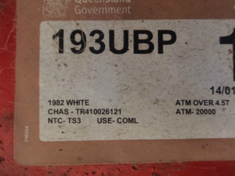 1982 White Transport Equipment Tipper RT LeadMid Trailer