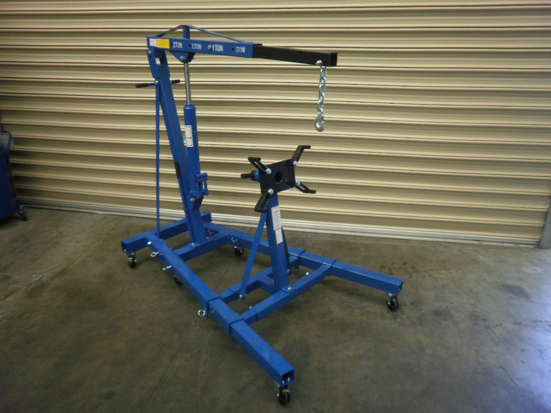 ENGINE CRANE, & ENGINE STAND COMBO, REMOVABLE ENGINE STAND