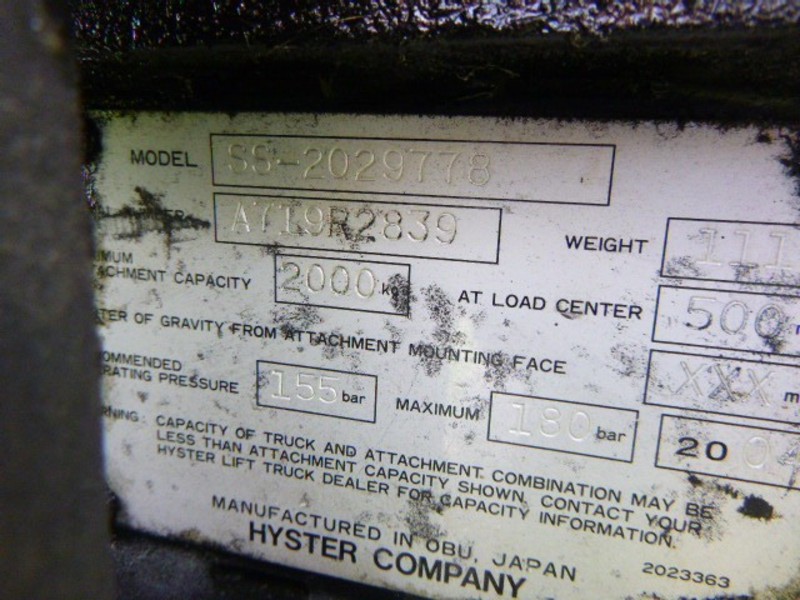 2004 HYSTER J1.75 Electric Forklift