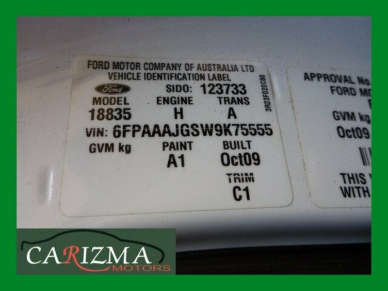 2009 FORD FALCON XR6 FG
