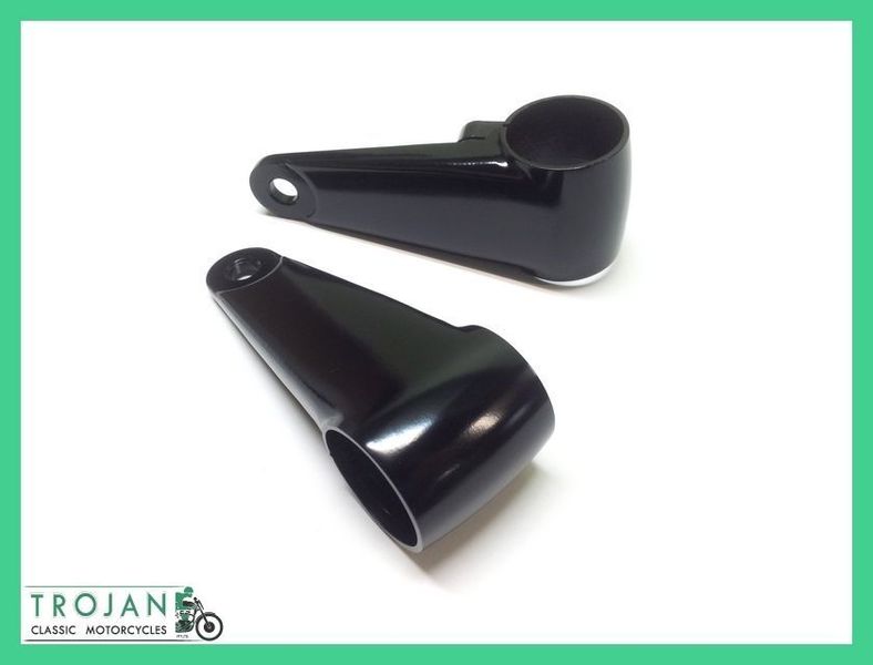 HEADLAMP, HEADLIGHT BRACKETS, CUSTOM CLASSIC, ALLOY BLACK (PAIR), Part# HLP0052