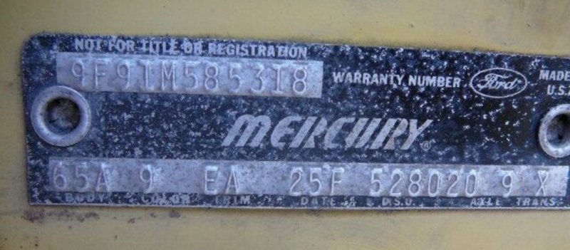 1969 MERCURY COUGAR ELIMINATOR 351 M CODE