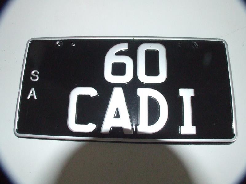 NUMBER PLATES - SUIT CADILLAC