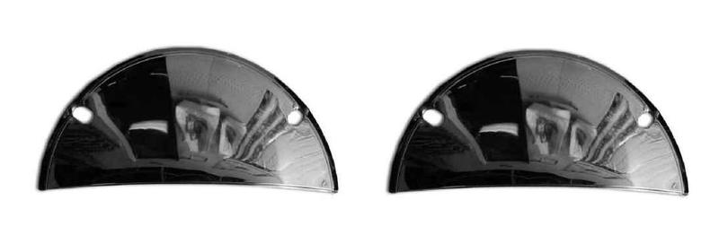 HEADLIGHT COVERS HALF MOON 7 1/2" CHROME PAIR
