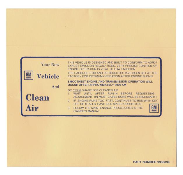 SLEEVE SUNVISOR CLEAN AIR NEW VEHICLE HX HZ LX