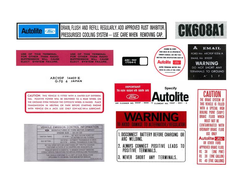 ENGINE BAY DECAL KIT (BASIC) XY GT