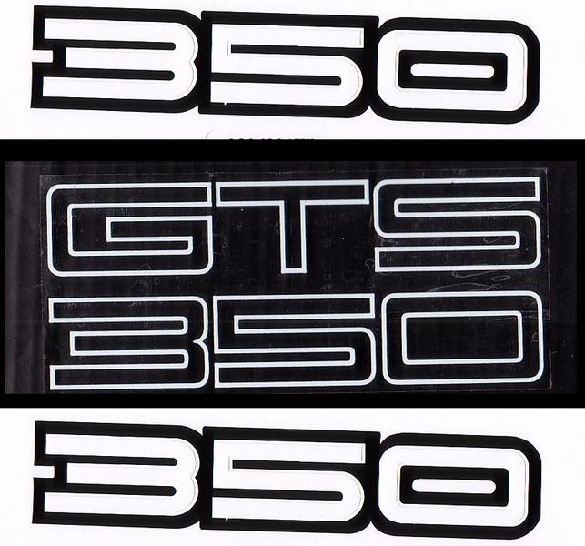 BODY DECAL KIT HG 350 GTS MONARO FENDER&BOOT "350"
