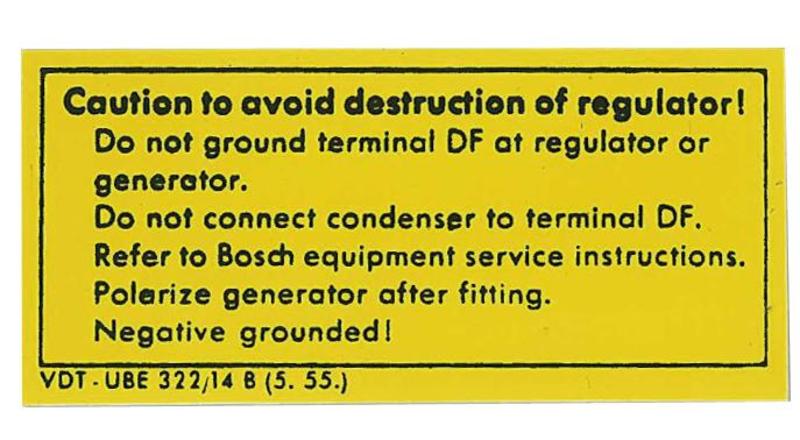 REGULATOR DECAL 48 FJ "BOSCH"